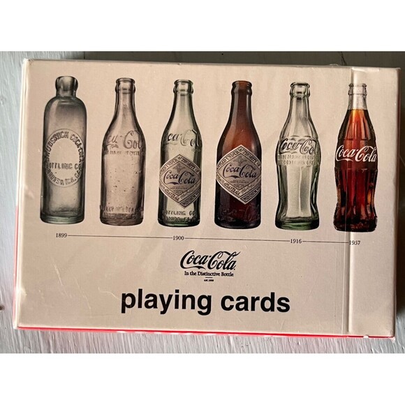 COCA‎ COLA Bicycle Playing Cards Standard Deck Coke Bottle History Sealed New - Picture 1 of 2